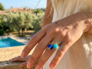 Pushi-bague-dorée-perle-en-verre-Murano-bleu-turquoise
